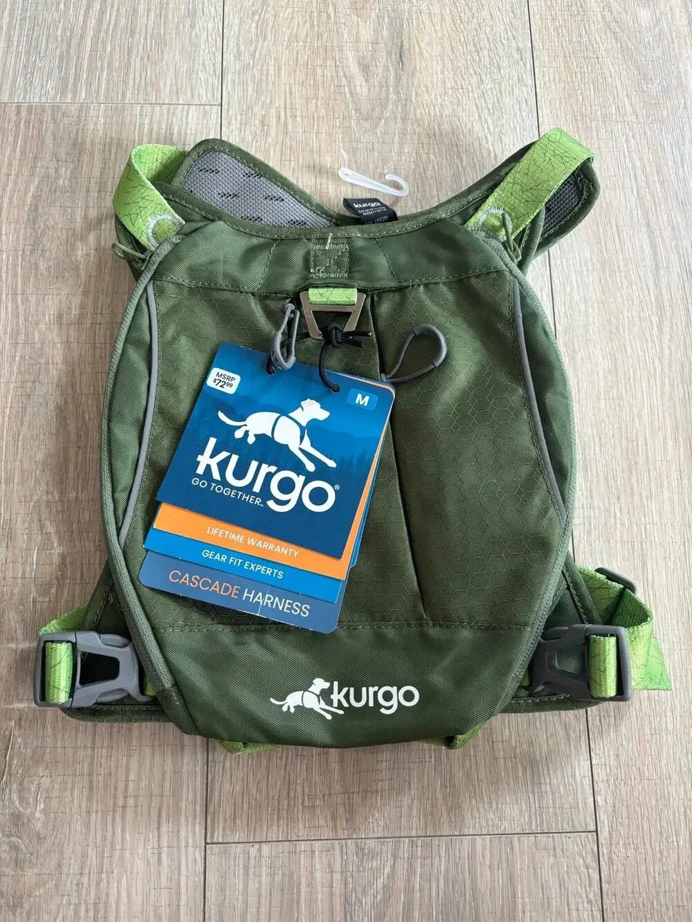 NWT Kurgo Cascade Harness Medium Green Dog
